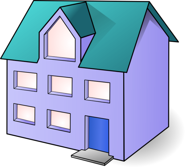 Ein mehrstöckiges Haus Mit Fenstern und Türe. Symbolisiert das Objekt einer Hausverwaltung.